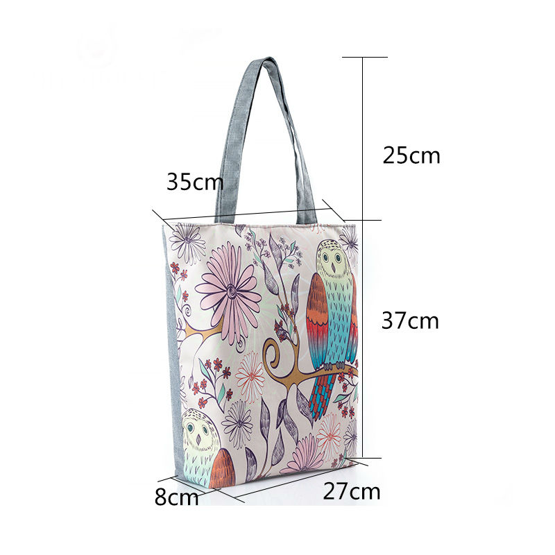 Owl Printed Design Tote Bag For Daily Use